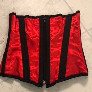 Red and black corset!